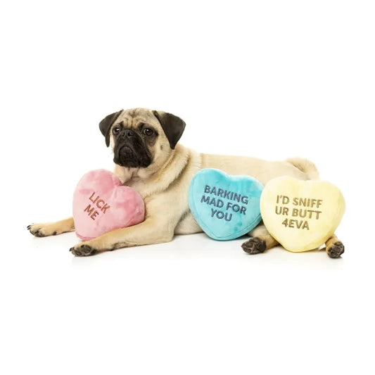 Candy Hearts 3 Pack Dog Toy by Fuzzyard - Fuzzyard - 1