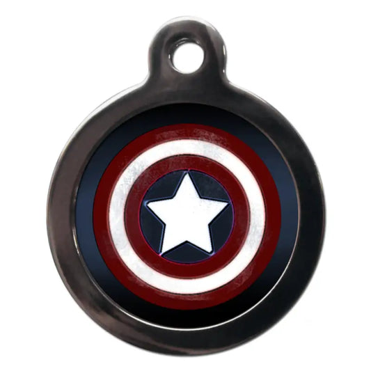 Captain America Superhero Dog ID Tag - PS Pet Tags - 1