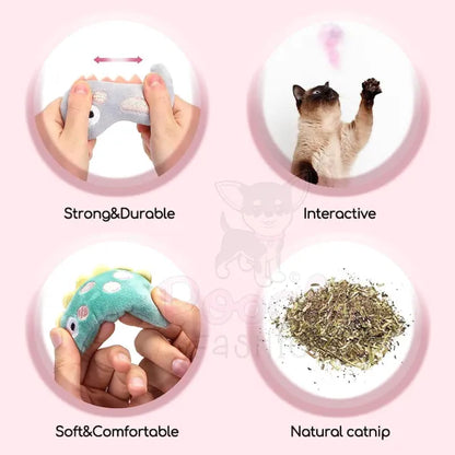 Cartoon Plush Catnip Toys 3 Pack - Posh Catz - 4