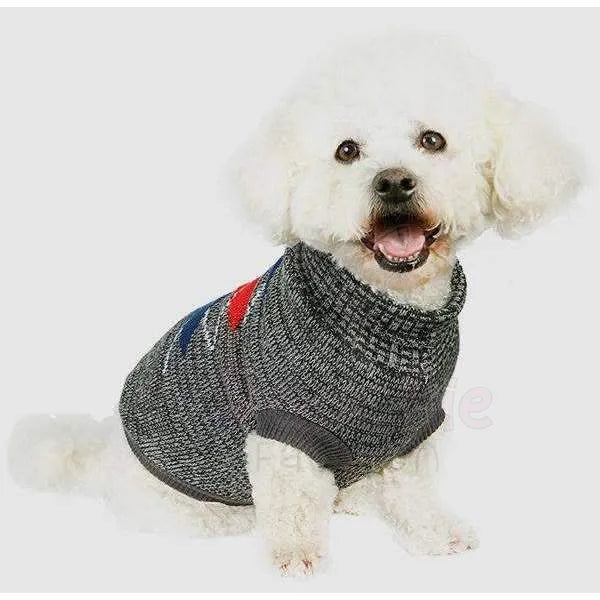 Charcoal Grey Argyle Dog Jumper - Urban Pup - 2