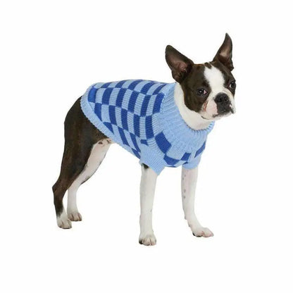 Checkerboard Blue Dog Jumper - Urban Pup - 2