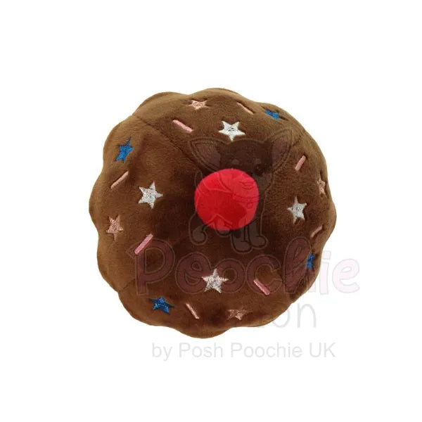 Chocolate Pupcake Plush & Squeaky Dog Toy - Posh Pawz - 3