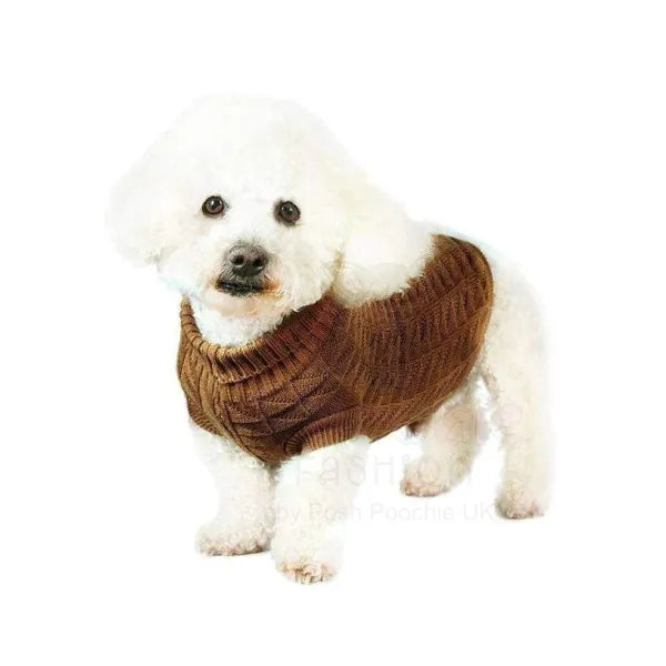 Chocolate Waffle Textured Dog Jumper - Urban - 3