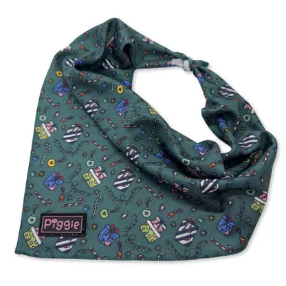 Christmas Celebration Tie on Dog Bandana - Piggie - 3
