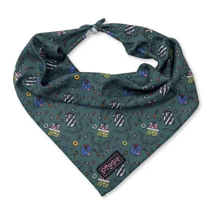 Christmas Celebration Tie on Dog Bandana - Piggie - 1
