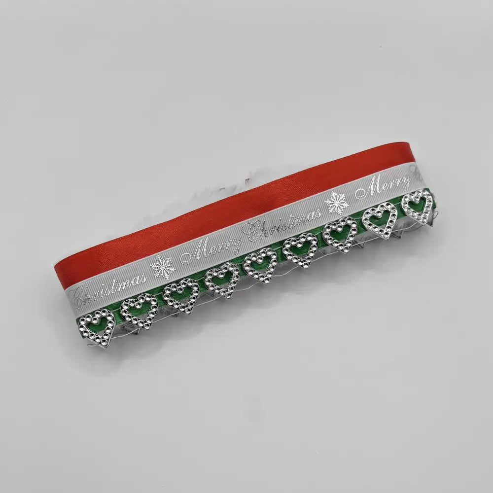 Christmas Hearts Fancy Dress Collar - Poochie Fashion - 2