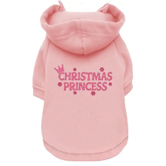 Christmas Princess Dog Hoodie Sweatshirt - Poochie Fashion - 1