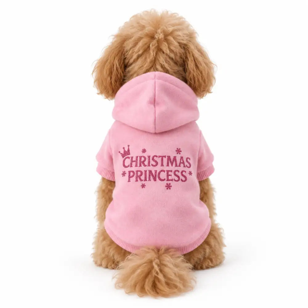 Christmas Princess Dog Hoodie Sweatshirt - Poochie Fashion - 1