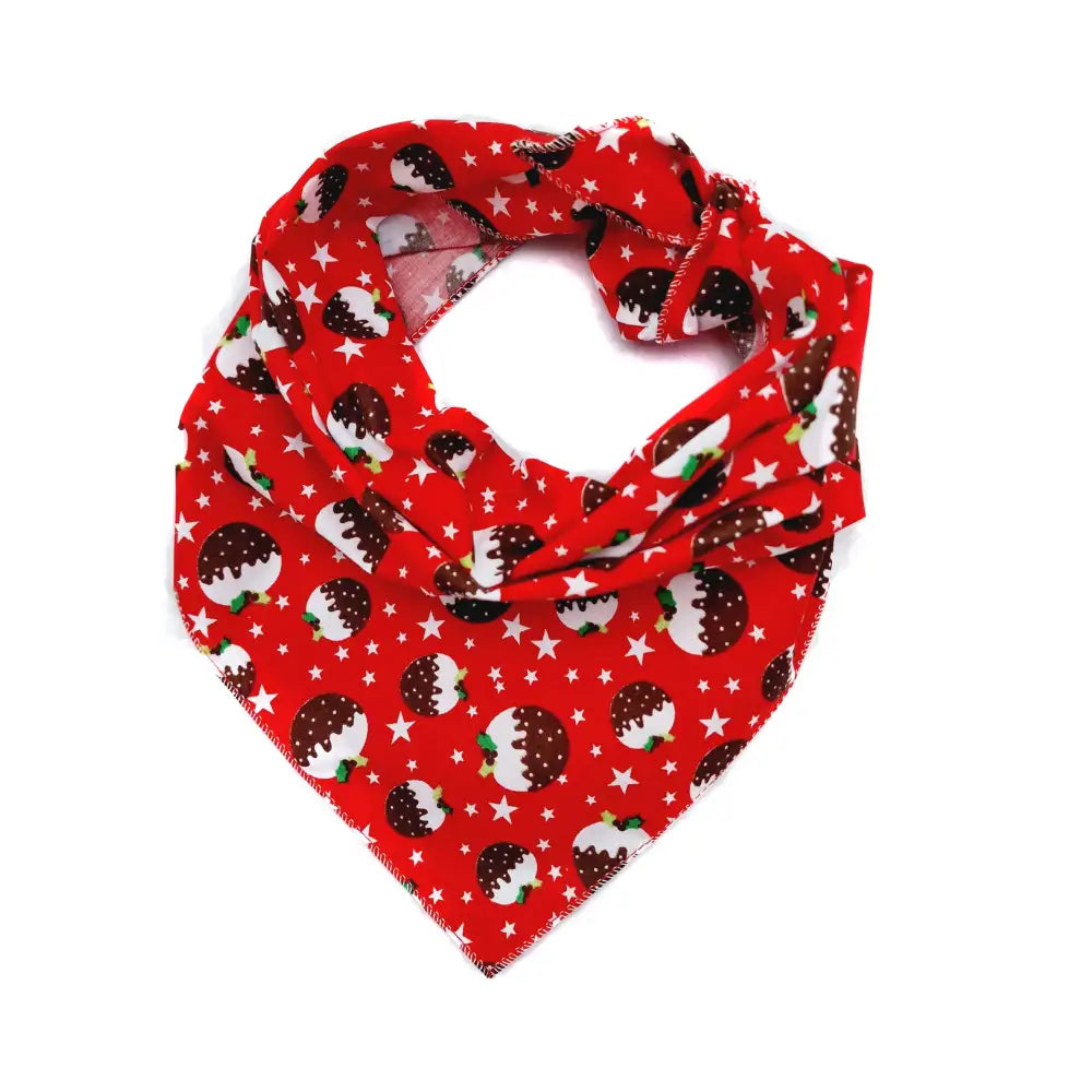 Christmas Pudding Tie on Dog Bandana - Posh Pawz - 1