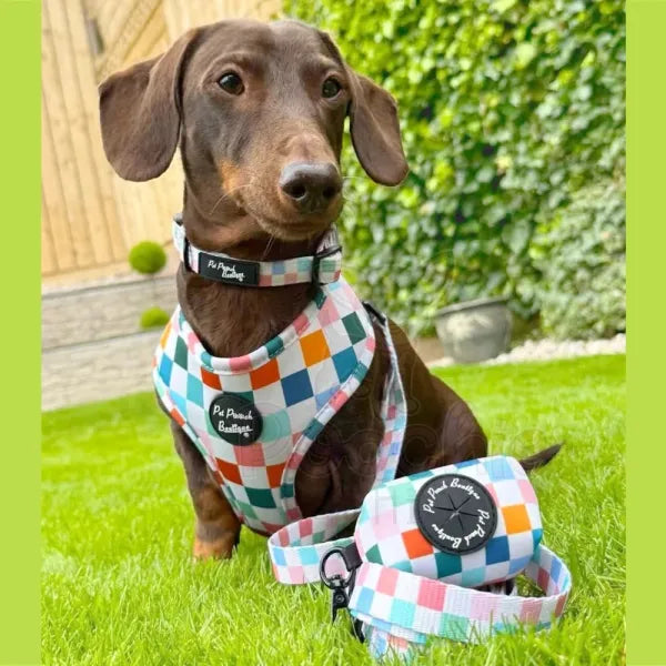 Chunky Checks Dog Poo Bag Holder - Pet Pooch - 2