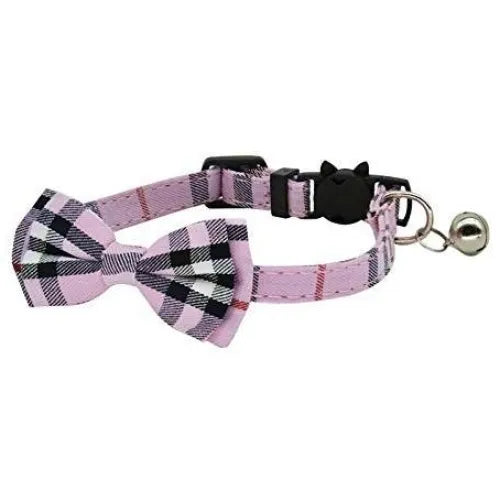 Classic Pink Tartan Plaid Cat Collar - Posh Catz - 1