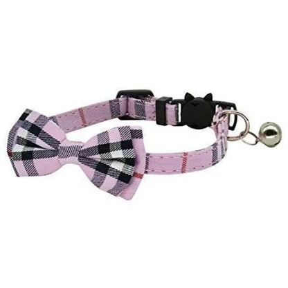 Classic Pink Tartan Plaid Cat Collar - Posh Catz - 1