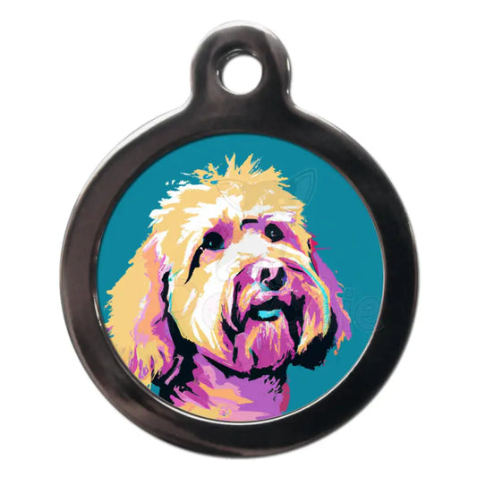 Cockapoo Pop Art Dog Id Tag - Ps Pet Tags - 1