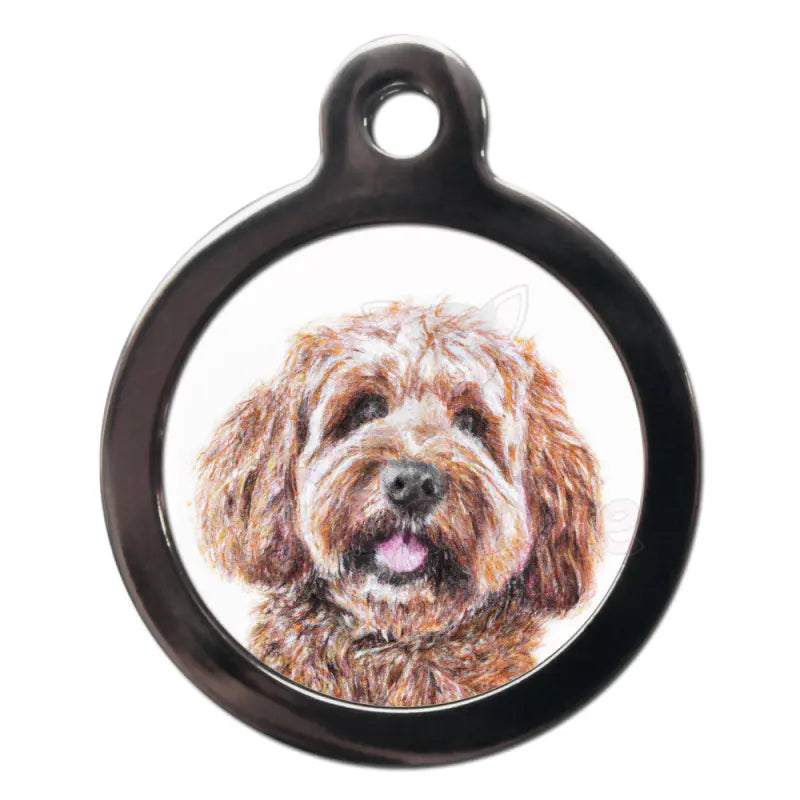 Cockapoo Portrait Dog Id Tag - Ps Pet Tags - 1