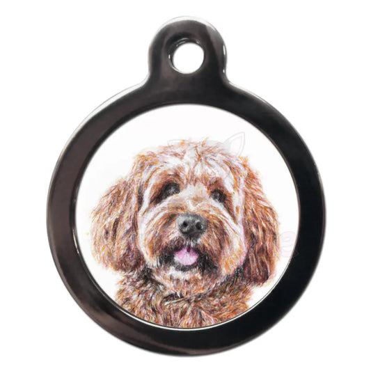 Cockapoo Portrait Dog Id Tag - Ps Pet Tags - 1