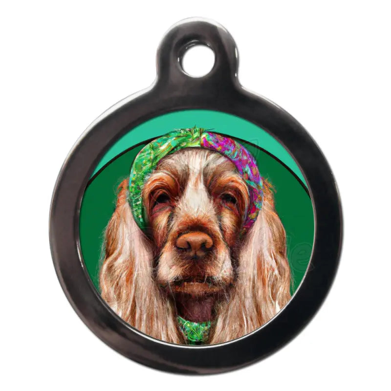 Cocker Spaniel Hippy Dog Id Tag - Ps Pet Tags - 1