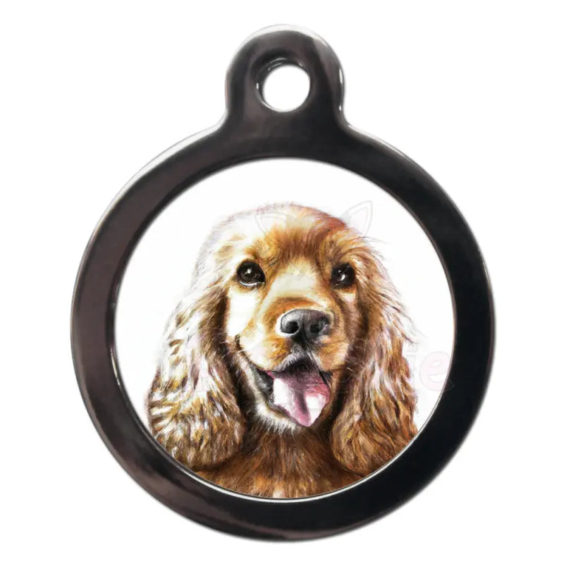 Cocker Spaniel Portrait Dog Id Tag - Ps Pet Tags - 1