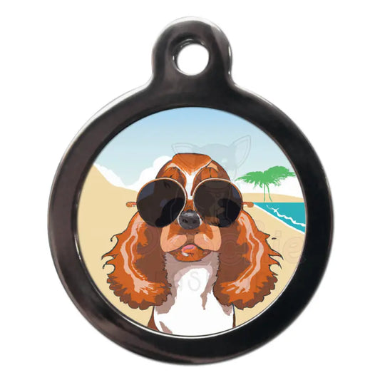 Cocker Spaniel Summertime Dog Id Tag - Ps Pet Tags - 1