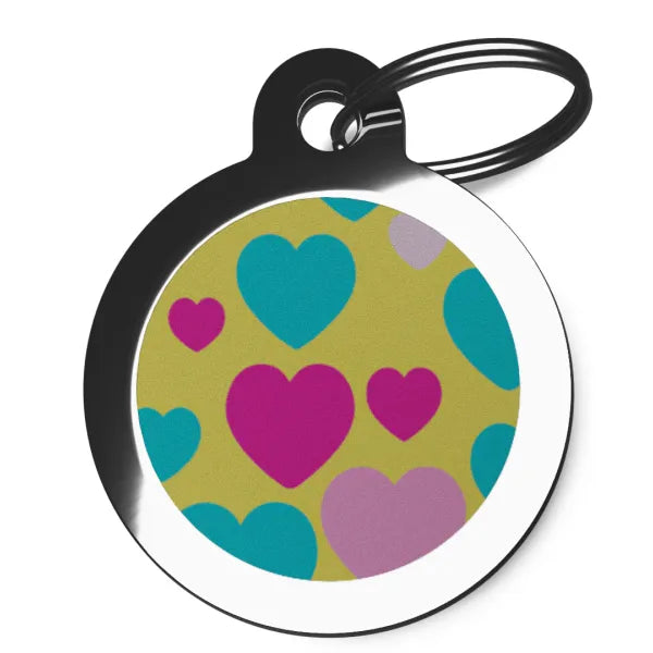 Colour Hearts Pet Id Tag - Ps Pet Tags - 1