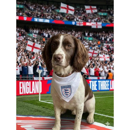 Come on England Dog Bandana White - Poochie Fashion - 2