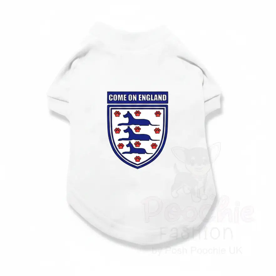 Come on England Dog Football Shirt - Poochie Fashion - 2