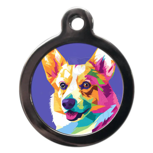 Corgi Pop Art Dog Id Tag - Ps Pet Tags - 1
