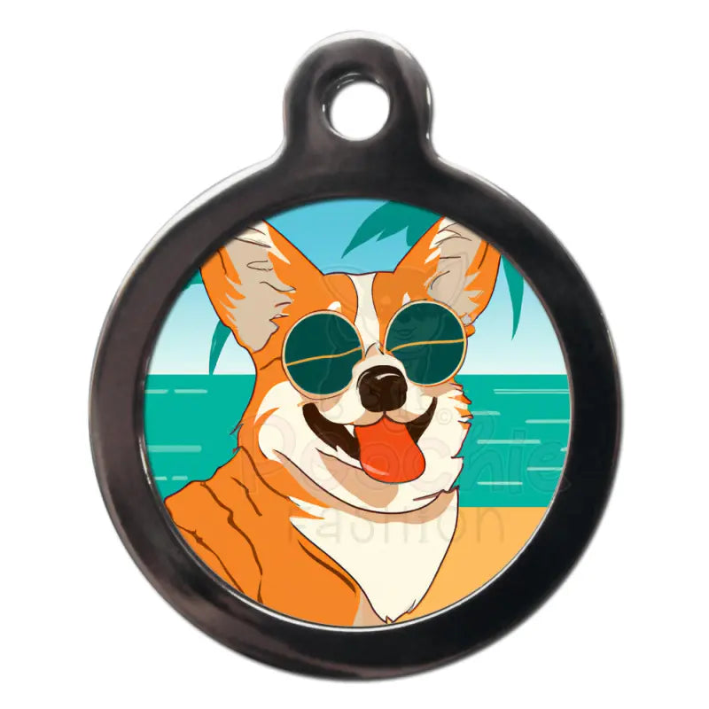 Corgi Summertime Dog Id Tag - Ps Pet Tags - 1