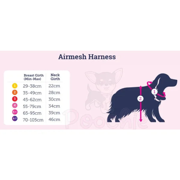Crystal Air Mesh Dog Harness in Ruby Red - Poochie Fashion - 6