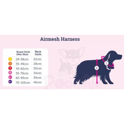 Crystal Air Mesh Dog Harness in Ruby Red - Poochie Fashion - 6
