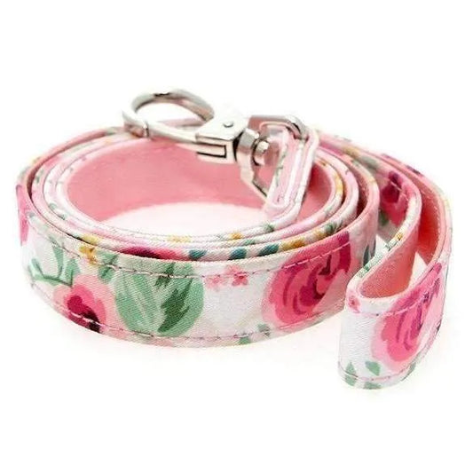 Crystal Elements Floral Cascade Fabric Dog Lead - Poochie Fashion - 1