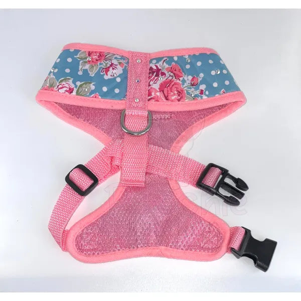 Crystal Elements Vintage Rose Designer Dog Harness - Poochie Fashion - 3