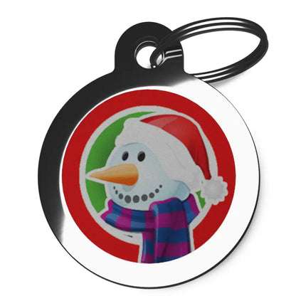 Cute Christmas Snowman Dog Id Tag - Ps Pet Tags - 1