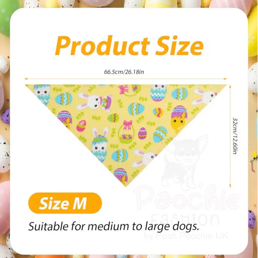 Cute Easter Tie on Dog Bandana - Posh Pawz - 2