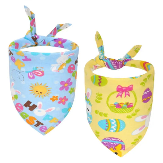 Cute Easter Tie on Dog Bandana 2pk - Posh Pawz - 1
