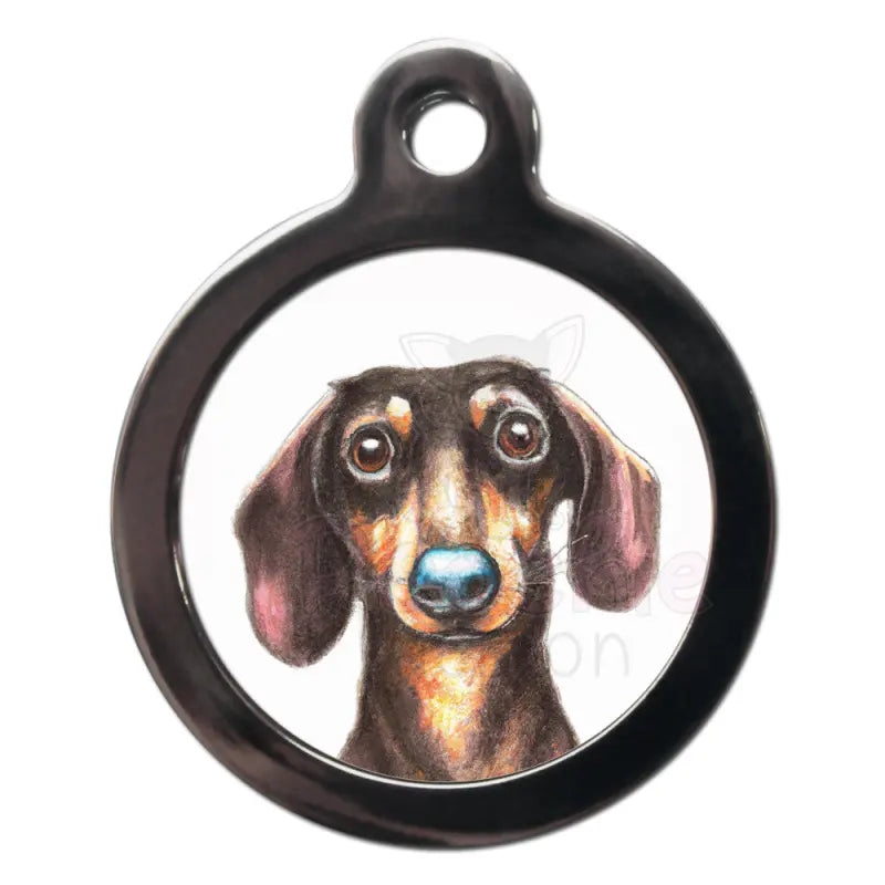 Dachshund Portrait Dog Id Tag - Ps Pet Tags - 1