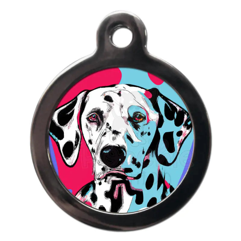 Dalmatian Pop Art Dog Id Tag - Ps Pet Tags - 1