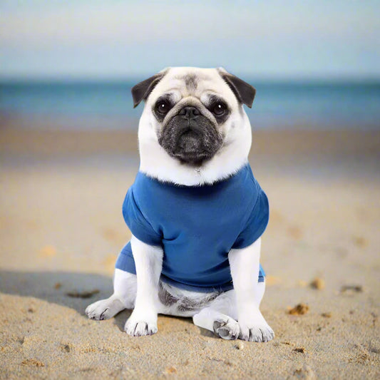 Luxury Deep Blue Dog T-shirt - Rich Paw - 1