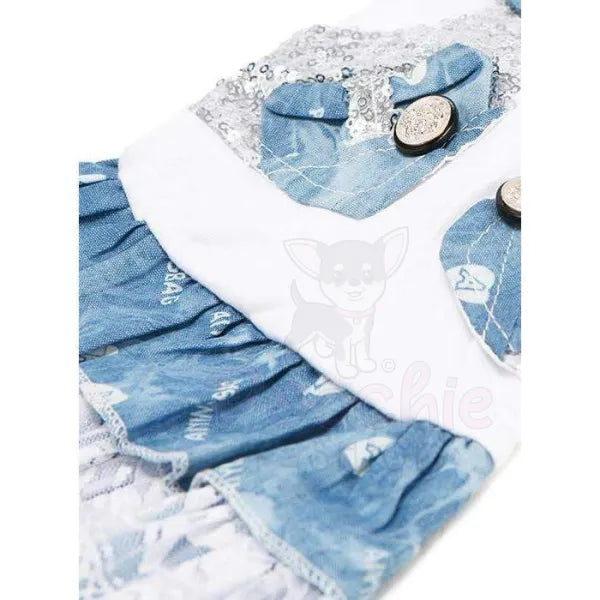 Denim T-shirt Dog Dress - Urban - 3