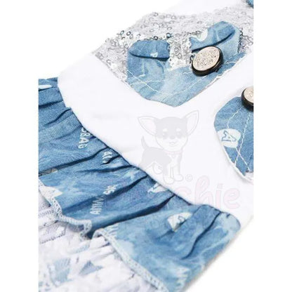 Denim T-shirt Dog Dress - Urban - 3