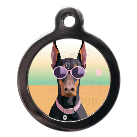 Doberman Summertime Dog Id Tag - Ps Pet Tags - 1