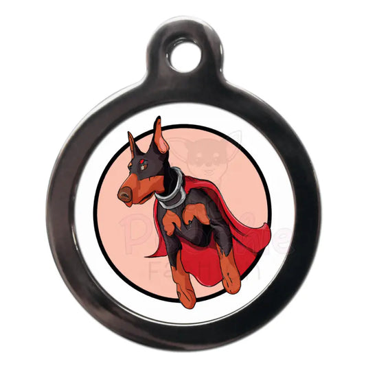 Doberman Superdog Dog Id Tag - Ps Pet Tags - 1