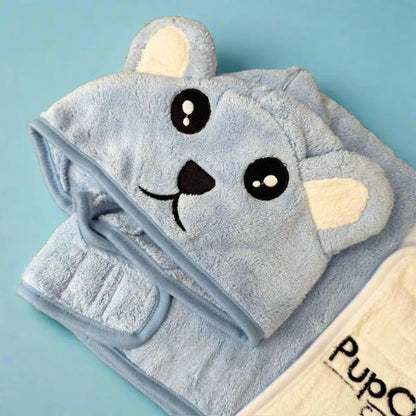 Dog Drying Robe - Baby Blue - Pupclub Couture - 3