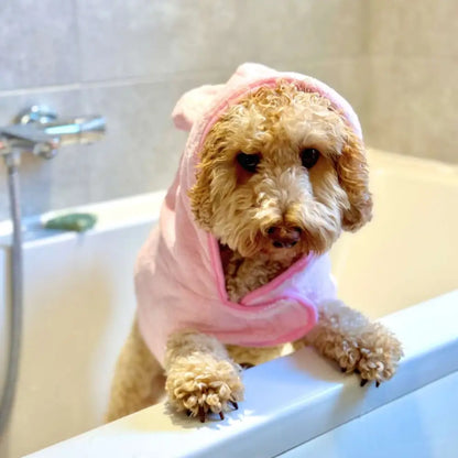 Dog Drying Robe - Pink - Pupclub Couture - 4