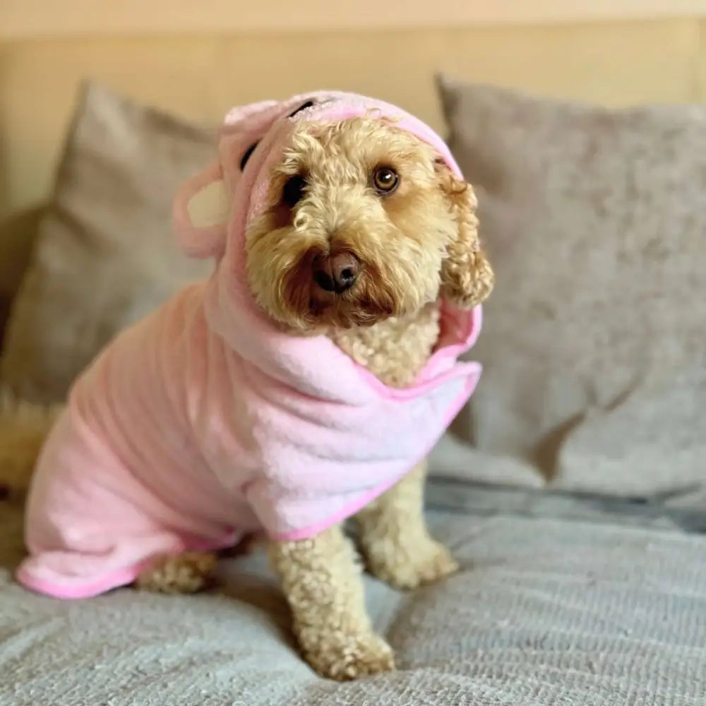 Dog Drying Robe - Pink - Pupclub Couture - 5