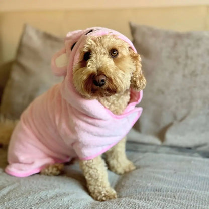 Dog Drying Robe - Pink - Pupclub Couture - 5