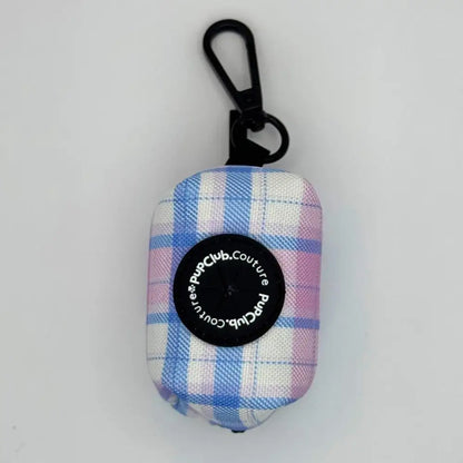 Pink Tartan Dog Poo Bag Holder - Pupclub Couture - 1