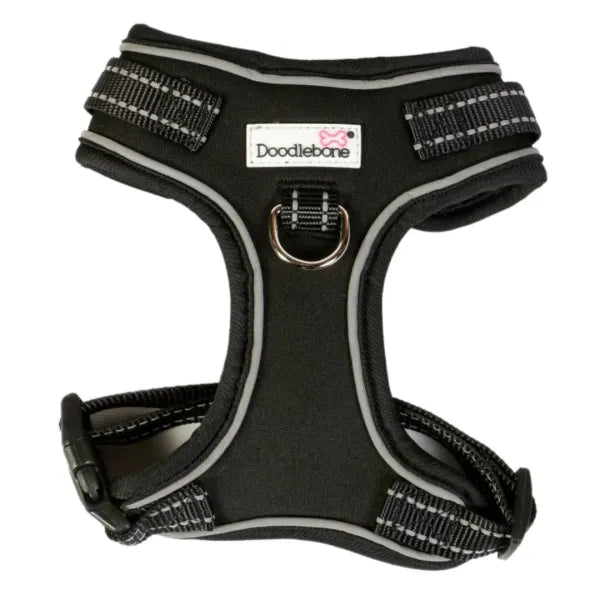 Doodlebone Adjustable Airmesh Dog Harness - Coal Black 1