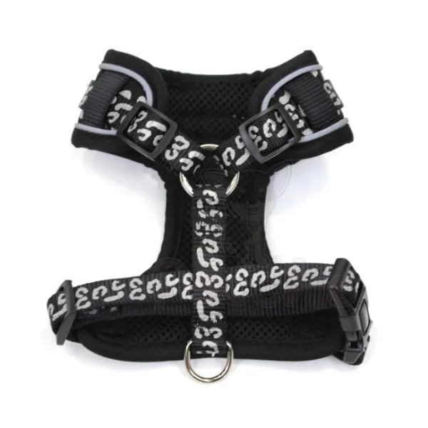 Doodlebone Adjustable Airmesh Dog Harness - Coal Leopard Reflective - Doodle - 2