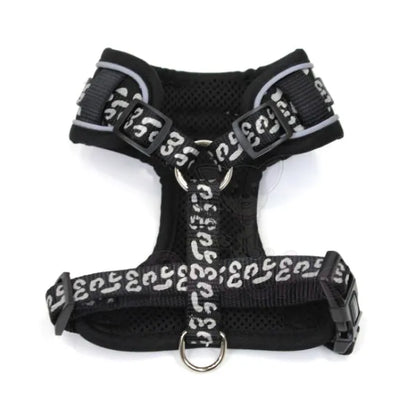 Doodlebone Adjustable Airmesh Dog Harness - Coal Leopard Reflective - Doodle - 2