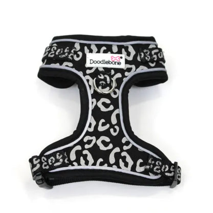 Doodlebone Adjustable Airmesh Dog Harness - Coal Leopard Reflective - Doodle - 1